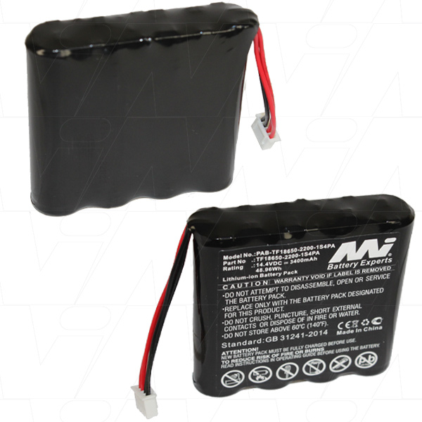 MI Battery Experts PAB-TF18650-2200-1S4PA-BP1